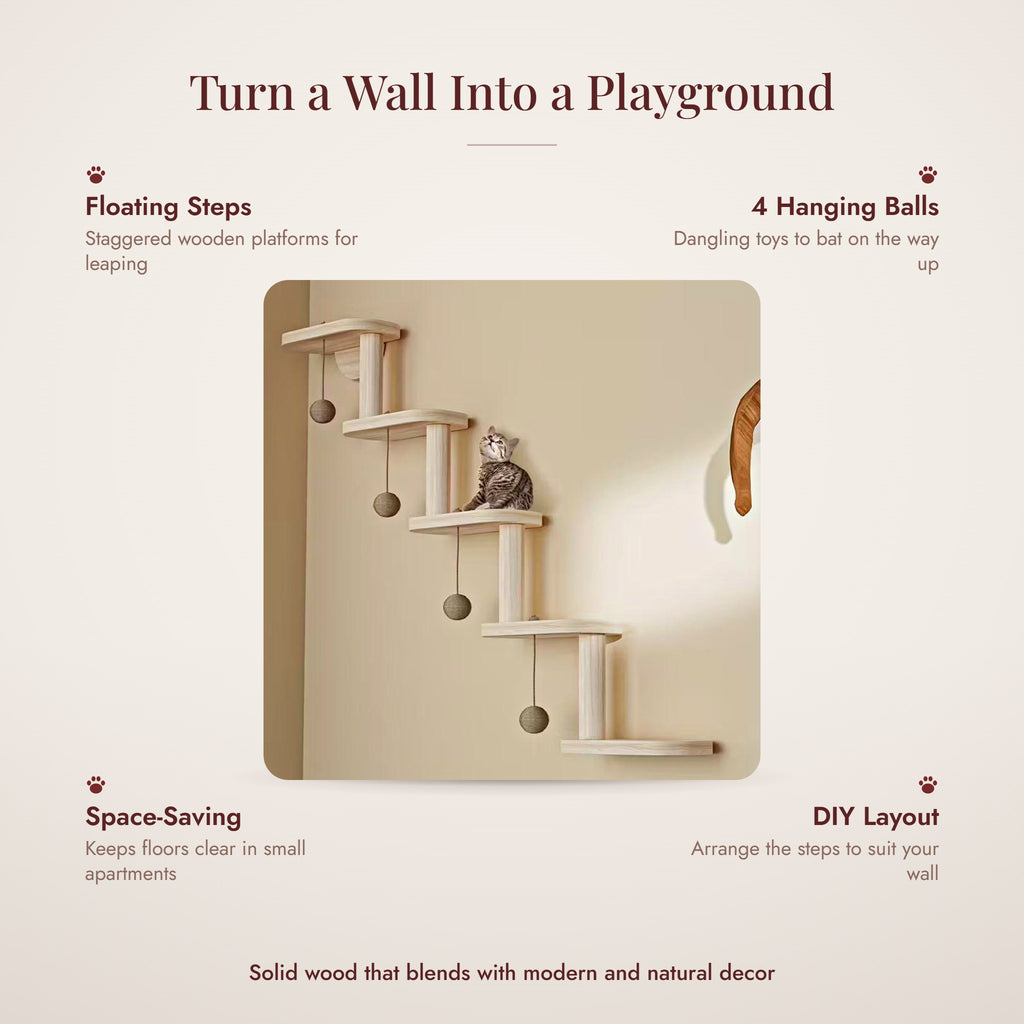 Cascade wall climber features