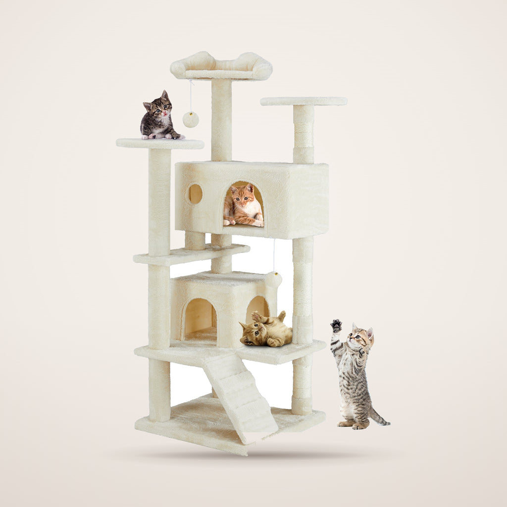 Chalet Cat Treehouse in beige