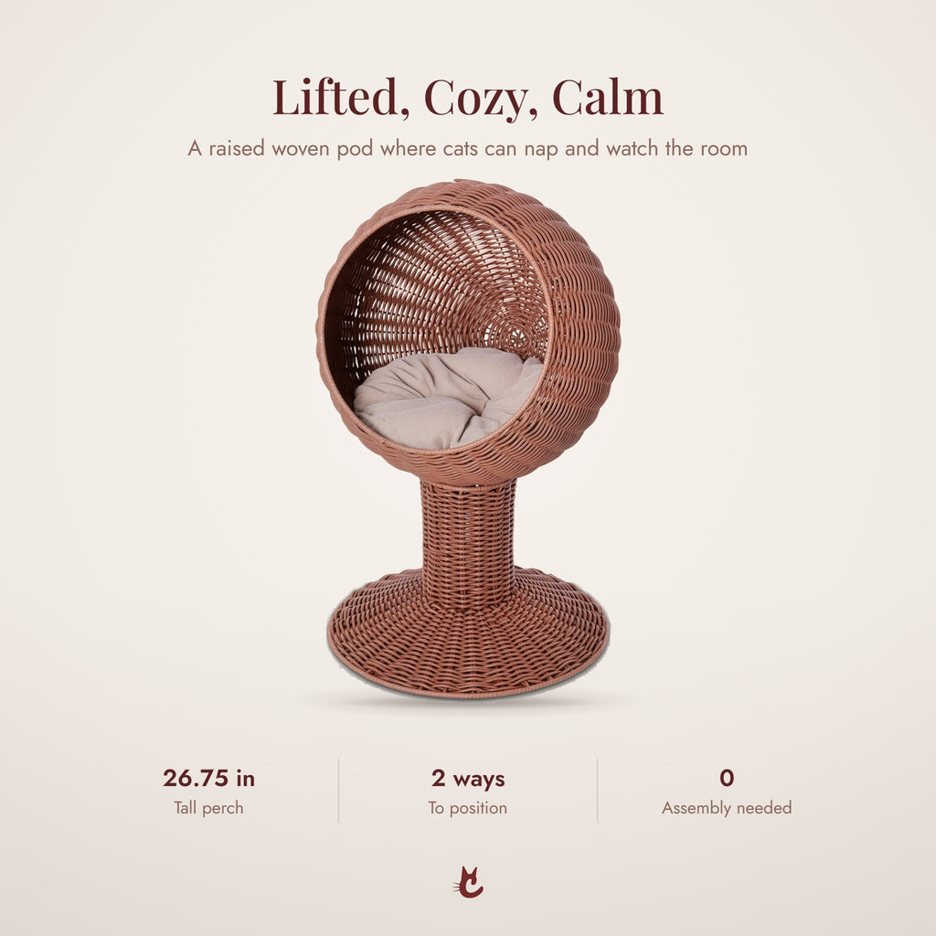 Cocoon Swivel Egg Pod Cat Bed details