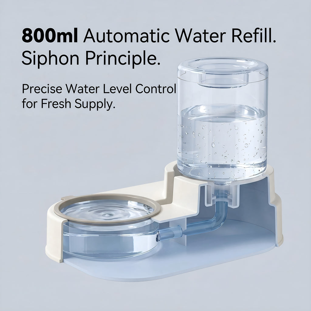 800 ml automatic water refill cat water dispenser with gravity siphon