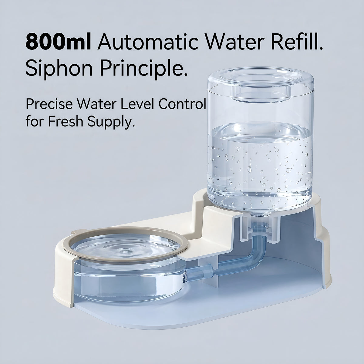 800 ml automatic water refill cat water dispenser with gravity siphon