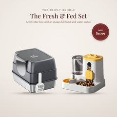 Fresh & Fed Set – Enclosed Litter Box & Gravity Feeder Bundle