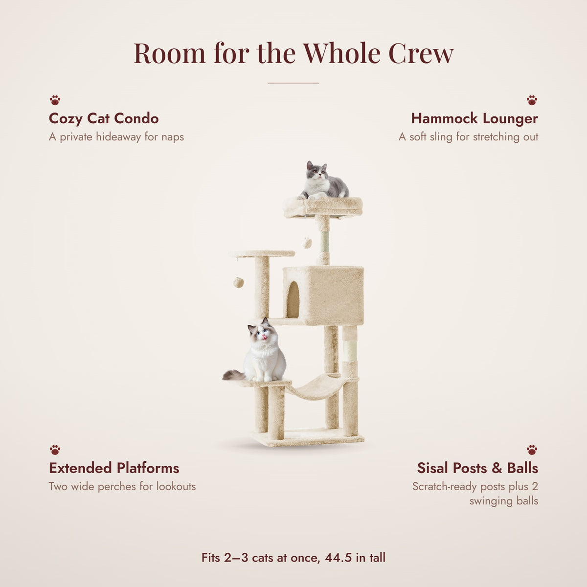 Haven cat tree features