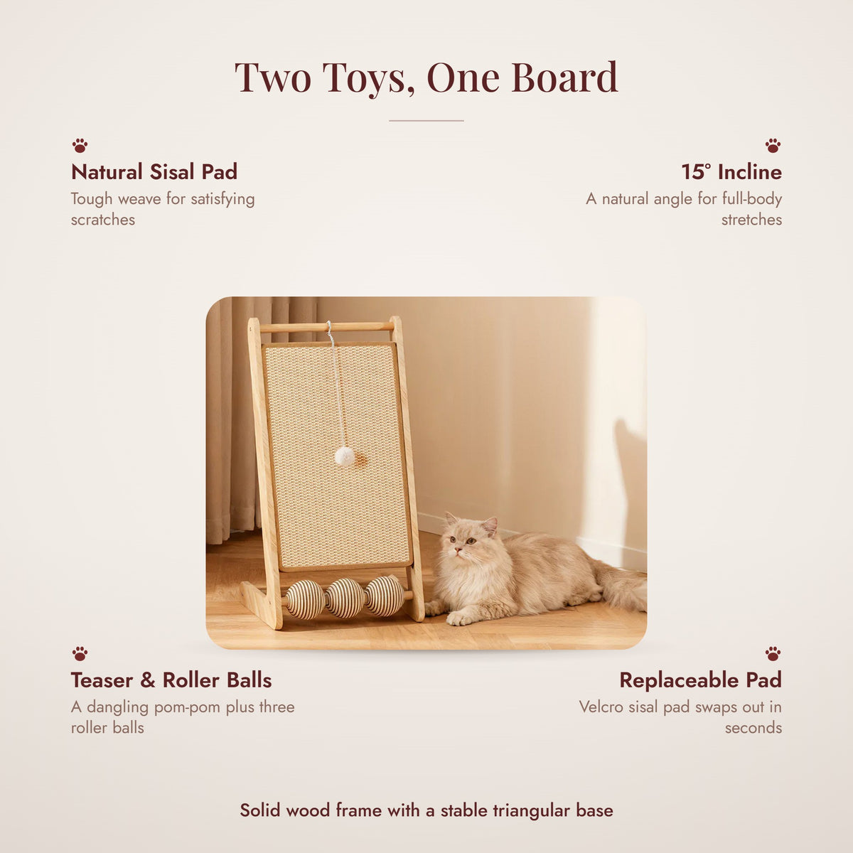 Lounge L-Scratcher features