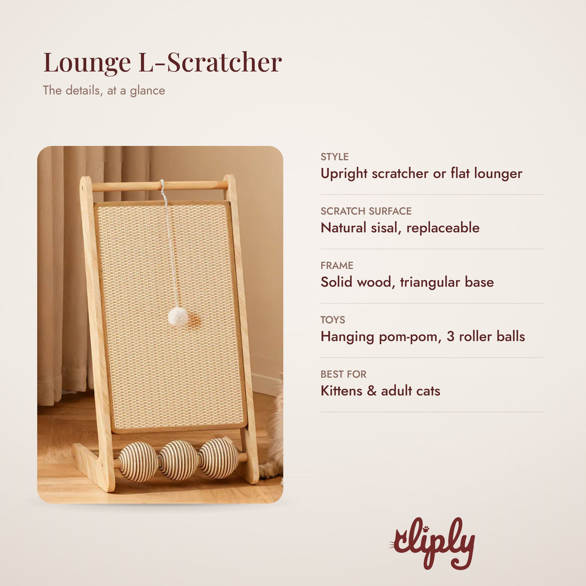 Lounge L-Scratcher details
