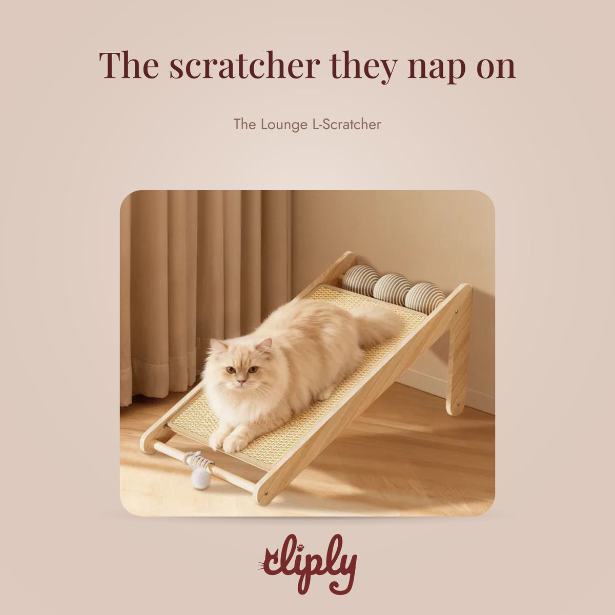 The Lounge L-Scratcher by Cliply