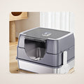 Nova stainless steel enclosed litter box in gray