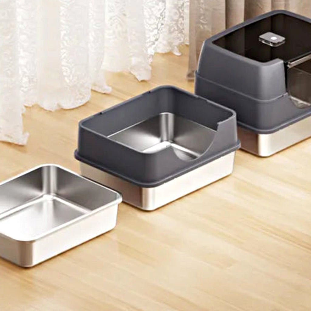 Hood, tray and stainless steel pan