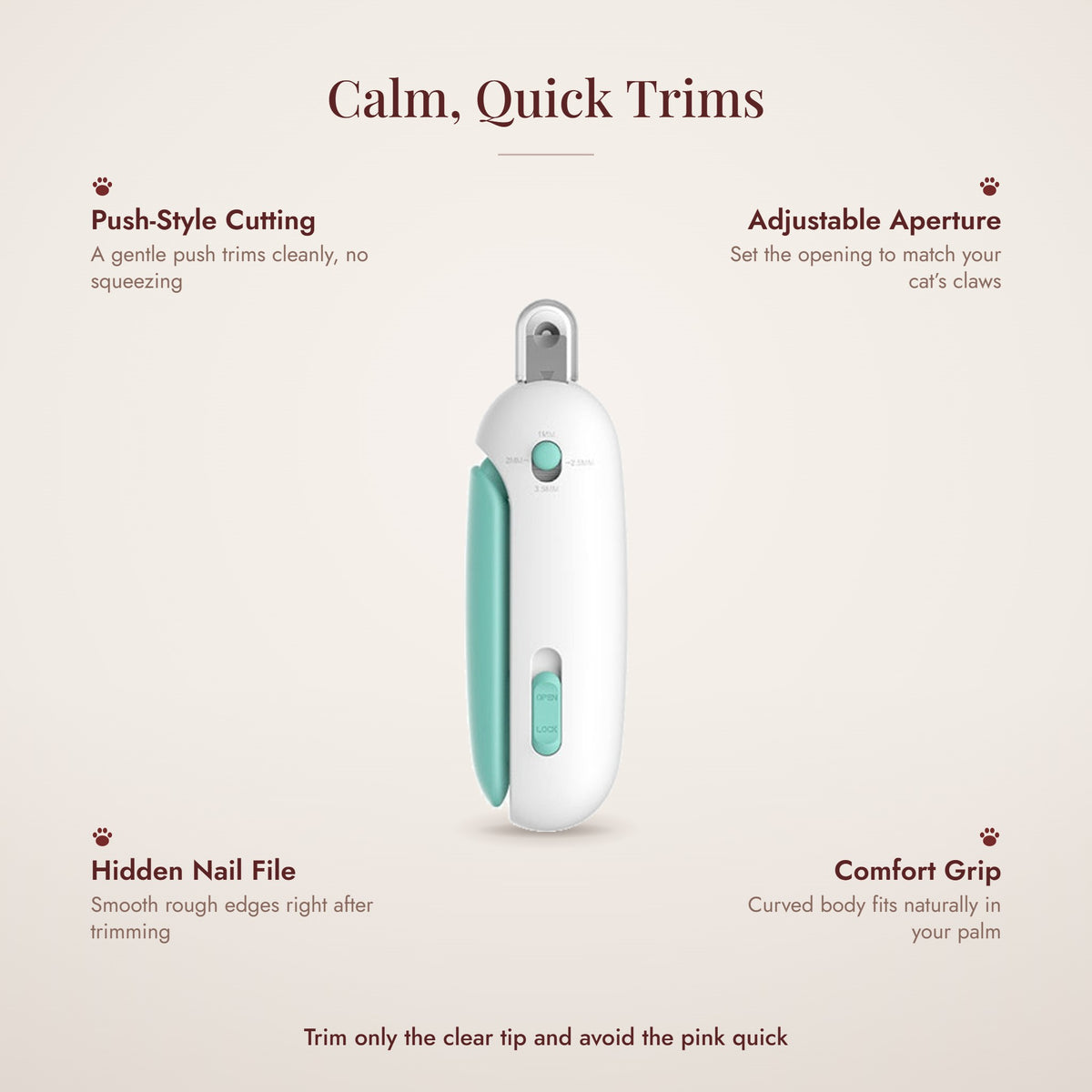 Petal Nail Clipper features