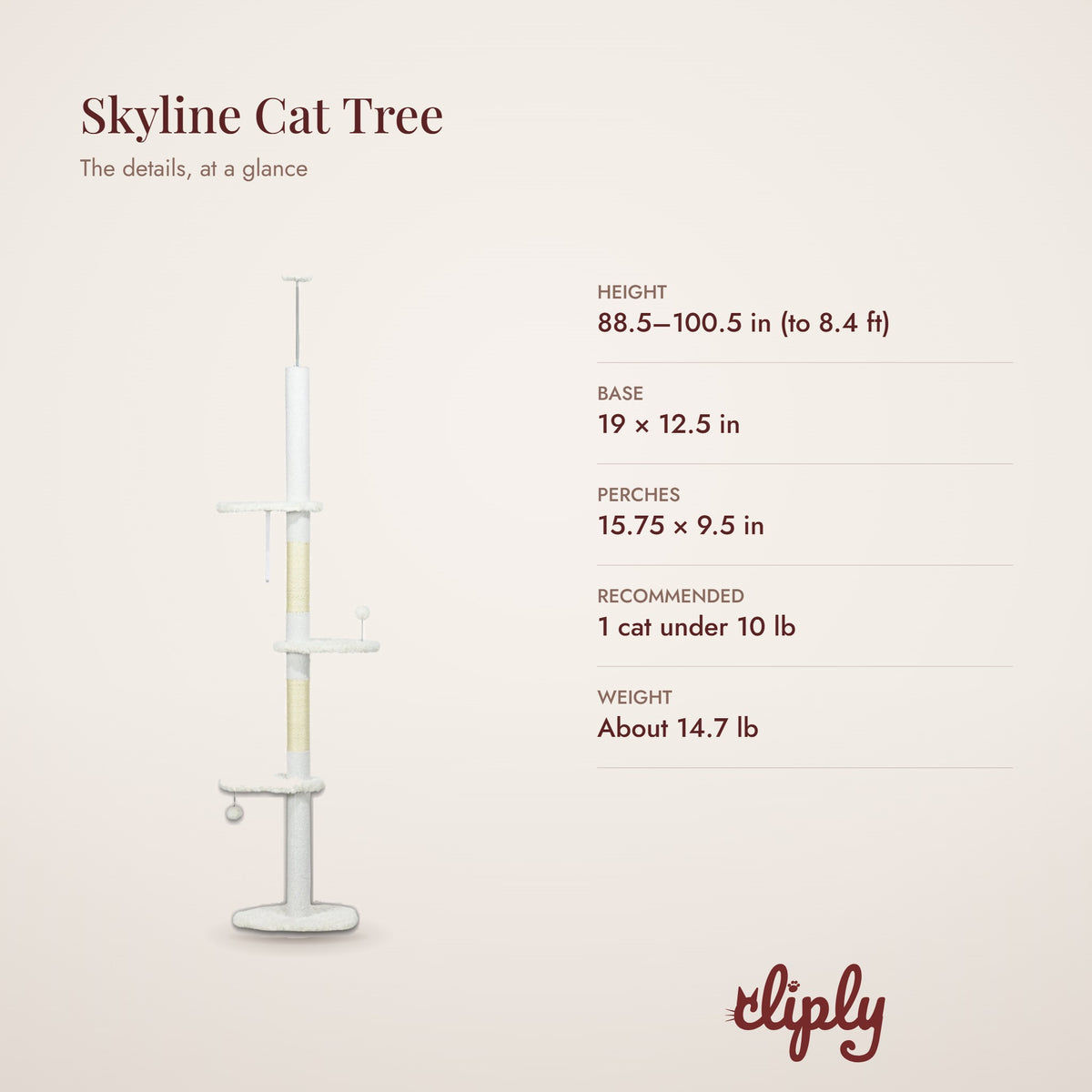 Skyline Floor-to-Ceiling Cat Tree details