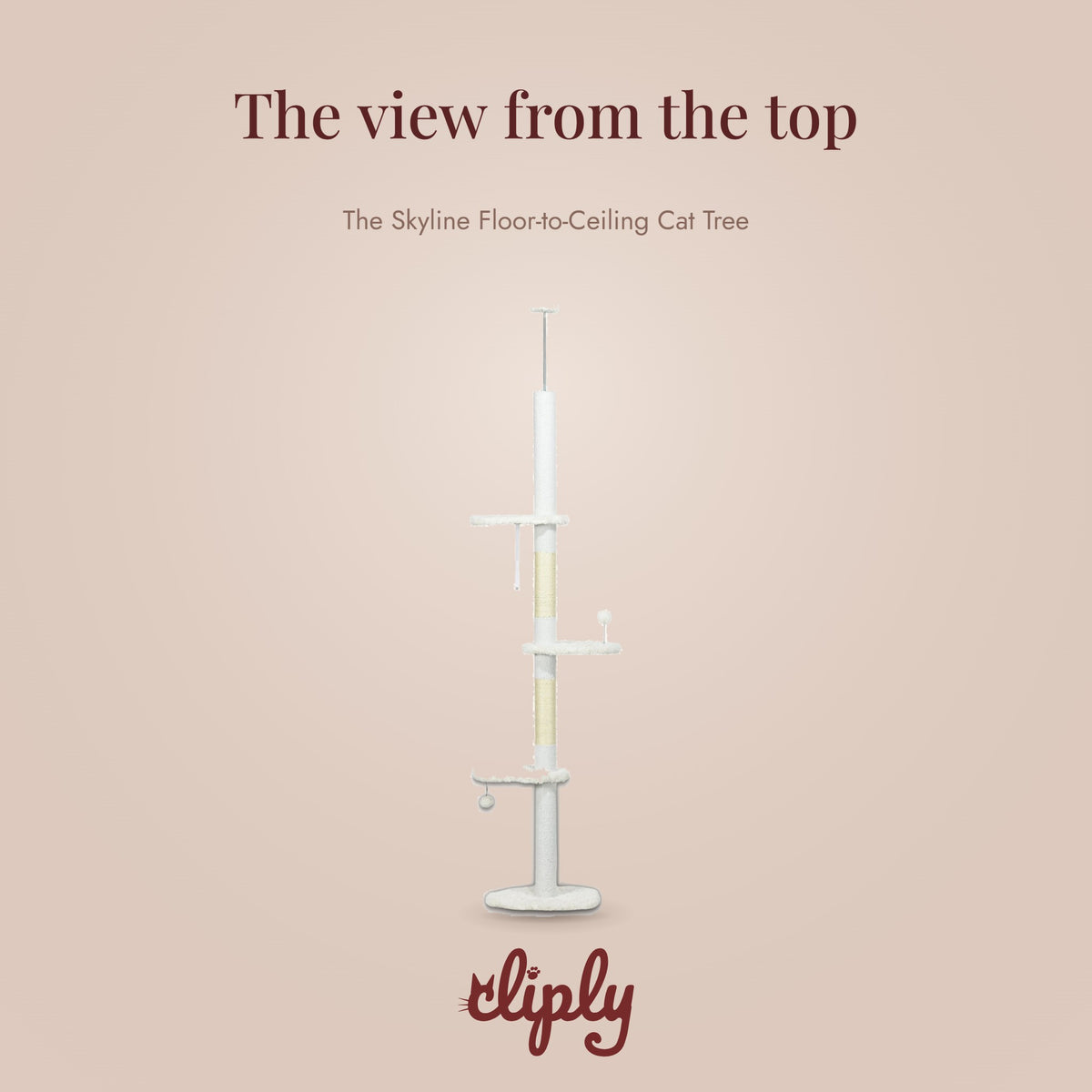 Skyline Floor-to-Ceiling Cat Tree by Cliply